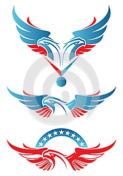 Two headed eagle sport mascot