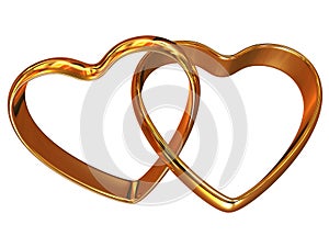 Two heart-shaped rings