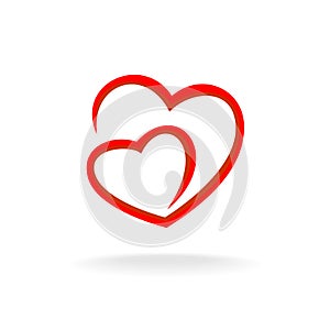 Two hearts logo