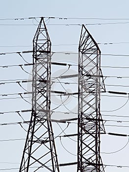 Two high tension power line towers