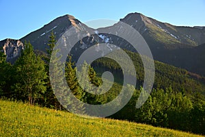 Havran and Zdiarska vidla, the two highest mountains in the Belianske Tatry