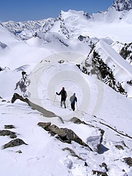 Two hiker in the mountains