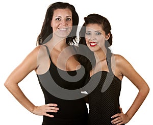 Two Hispanic Women Smiling