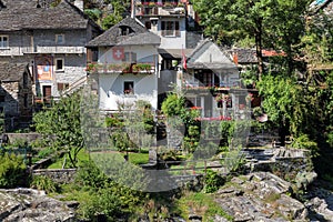 Houses in Ticino, Switzerland photo