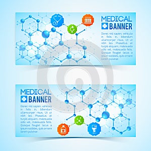 Two Horizontal Medical Banners Collection