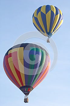 Two hot air balloons