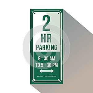 two-hour parking. Vector illustration decorative design