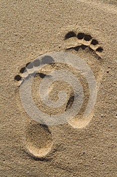 Two human footprints