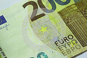 Two hundred euro bill detail 8