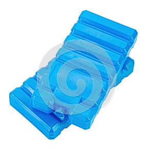 Two ice packs isolated on a white background