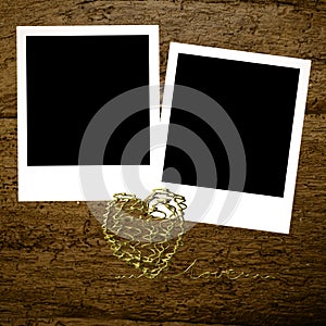 Two instant photo frames Valentines day