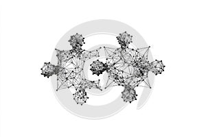 Abstract Geometric Network of Interconnected Nodes