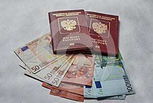 Two international passport and money