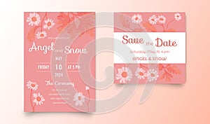 Two invitation cards for the wedding celebration