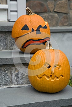 Two Jack-o-lanterns