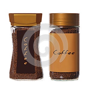 Two jars of instant coffee