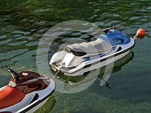 Two jet ski on sea