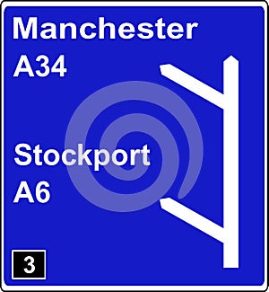 Two junctions in quick succession motorway sign photo