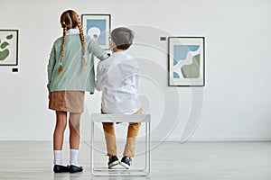 Two K ids in Modern Art Gallery
