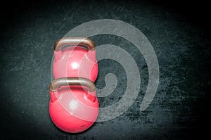 Two kettle bells