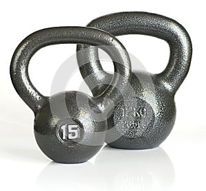 Two kettle bells