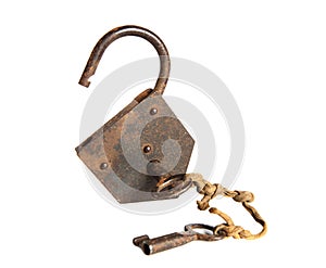 Two keys and a padlock