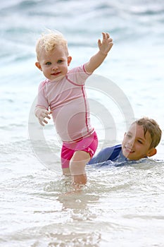 Two kids playing