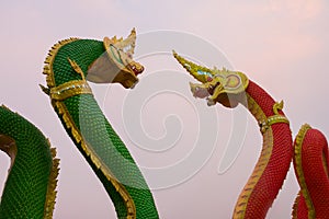 Two King of Nagas that confront each other