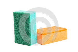 Two kitchen sponge