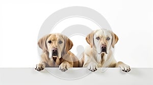 Two Labrador Retrievers. Generative AI