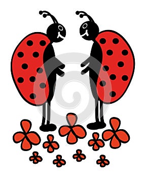 Two ladybugs