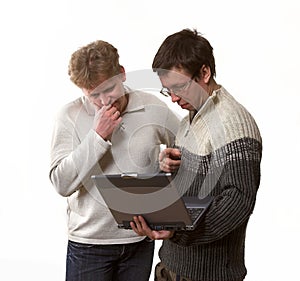 Two with laptop computer