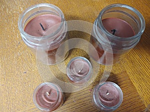 Two large and three small