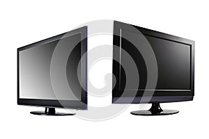 Two LCD high definition flat screen TV