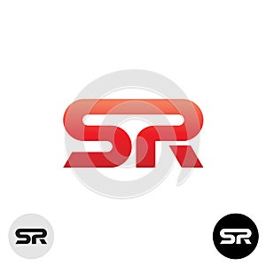 Two letters S and R ligature logo. photo