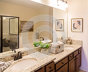 Two Level Granite Vanity