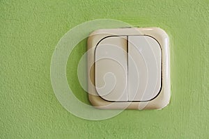 Two levers ivory light switch