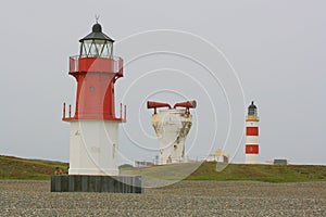 Two lighthouses and foghorn