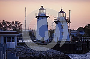 Two lighthouses in Green Bay photo