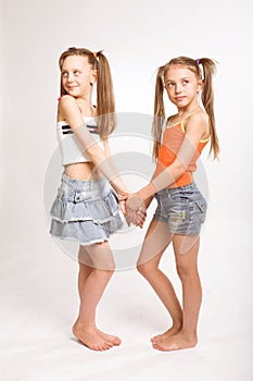 Two little blond girls