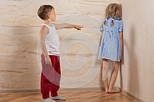 Two Little Kids Playing at Home