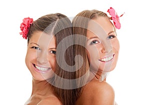 Two lively girls photo