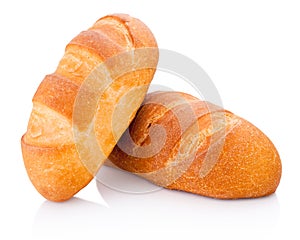 Two loaf of bread isolated on white background