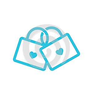 Two locks. Isolated on white background. From blue icon set