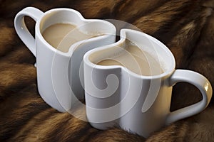 Two love cups of coffee