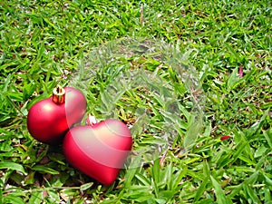 Two loving hearts with copyspace