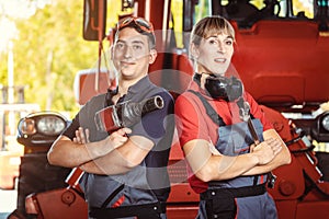 Two machinists for farm machinery in their garage