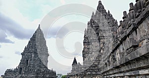 The two magnificent stupas of candi prambanan