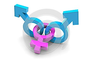 Two Male and Female gender symbol