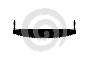 Two-man crosscut saw vector isolated